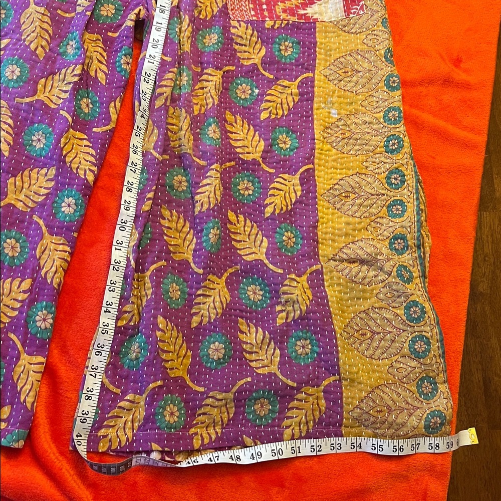 Vibrant Purple and Yellow Wide Leg Pants - Picture 7 of 12